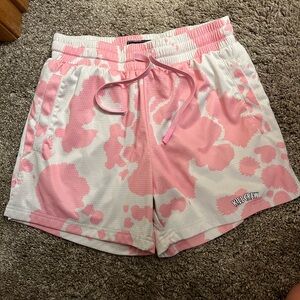 Kill Crew Women's Athletic Shorts in Pink and White